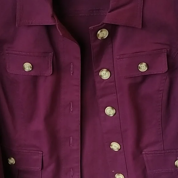 Appleseed's Wine Cotton/Spandex Classic Jacket PS - Picture 3 of 7